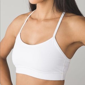 Lululemon White Sports Bra Sz 2 A/B